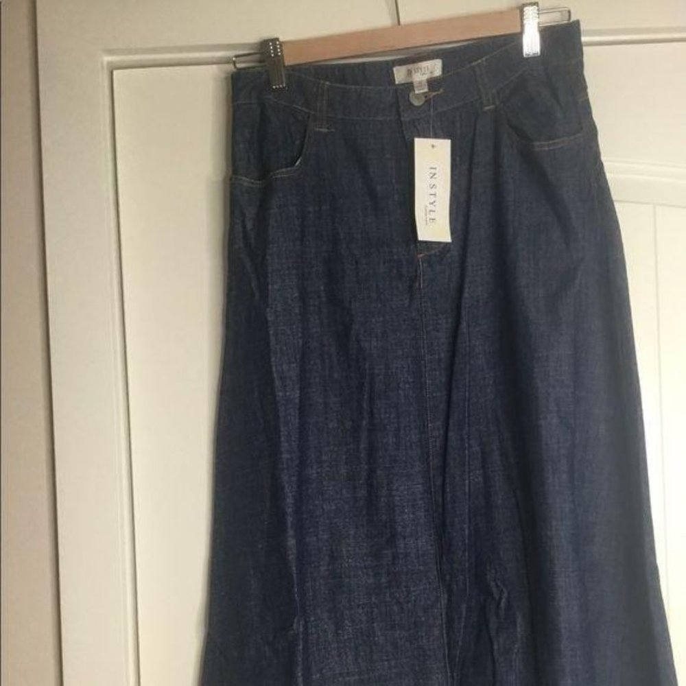 Instyle Dark Blue Denim Jeans A line Skirt